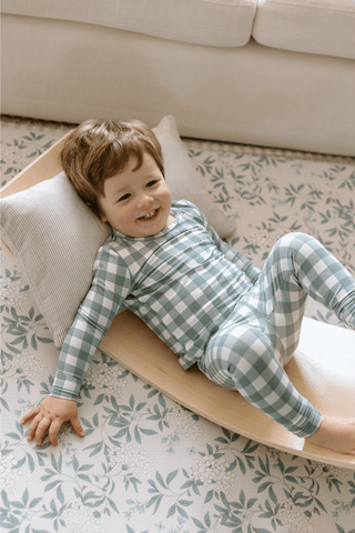 Two Piece Sleep Set - Sage Gingham