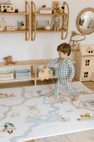 Padded Play Mat - On The Farm & Plaid