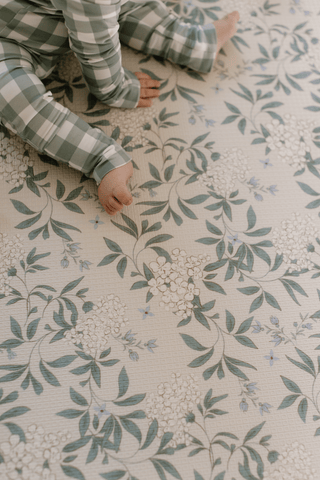 Padded Play Mat - Hydrangeas & Quilted Floral (by Solange Pilote)