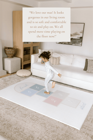 Padded Play Mat - Hopscotch & Stone Check