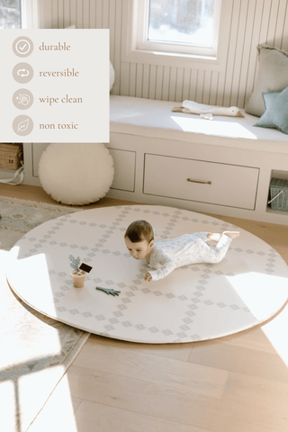 Padded Play Mat - Hydrangeas & Quilted Floral (by Solange Pilote)