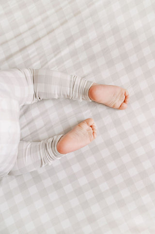 Crib Sheet - Oat Gingham