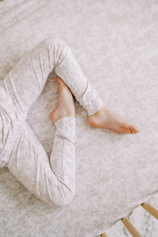 Crib Sheet - Pink Bows & Bunnies