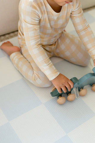 Two Piece Sleep Set - Yellow Gingham