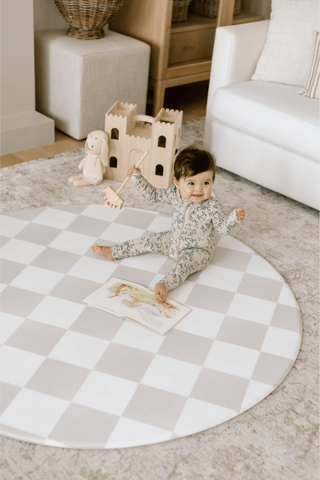 Padded Play Mat - Checkers & Herringbone