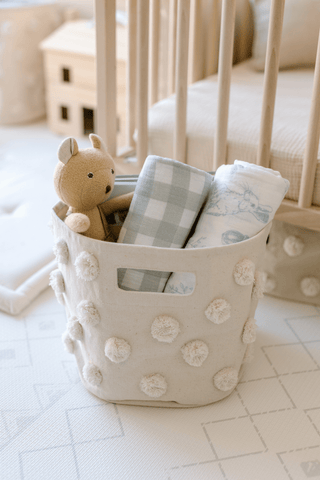 Organic Cotton Swaddle Blanket - Sage Gingham