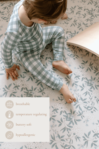 Two Piece Sleep Set - Sage Gingham
