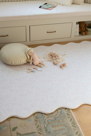 Padded Play Mat - Pink Bows & Bunnies