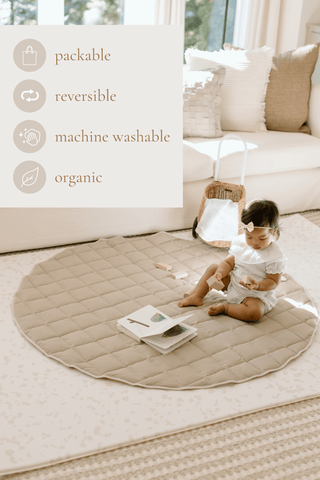 Organic French Linen Play Mat - Dune