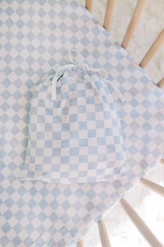 Crib Sheet - Blue Check