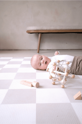 Padded Play Mat - Checkers & Herringbone