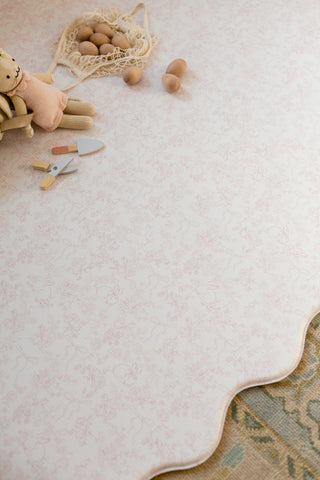 Padded Play Mat - Pink Bows & Bunnies