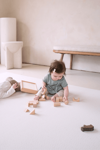 Padded Play Mat - Checkers & Herringbone