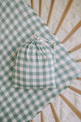 Crib Sheet - Sage Gingham
