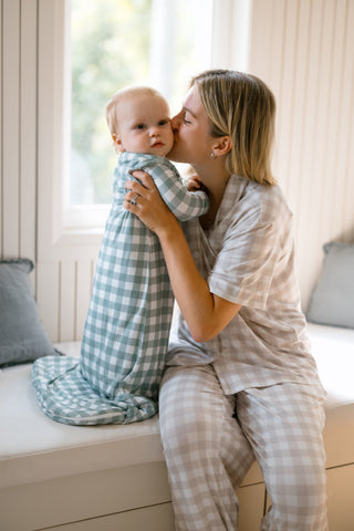 Bamboo Sleep Sac - Sage Gingham