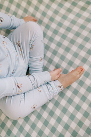 Crib Sheet - Sage Gingham