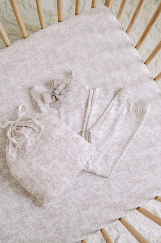 Crib Sheet - Pink Bows & Bunnies