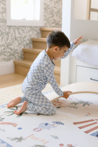Two Piece Sleep Set - Blue Check
