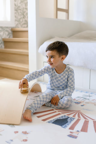 Two Piece Sleep Set - Blue Check