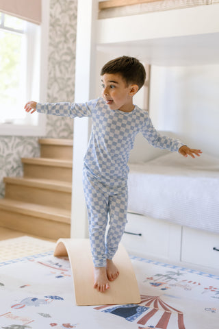 Two Piece Sleep Set - Blue Check