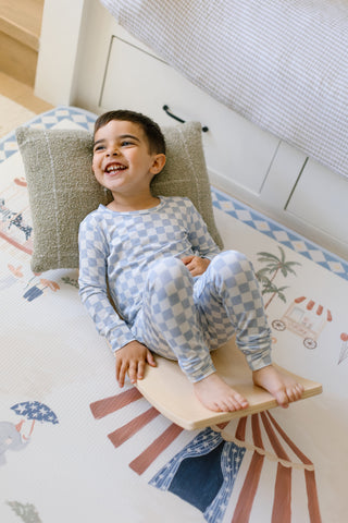 Two Piece Sleep Set - Blue Check