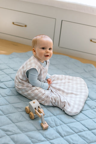 Bamboo Sleep Sac - Oat Gingham