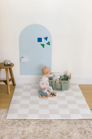 Padded Play Mat - Checkers & Herringbone