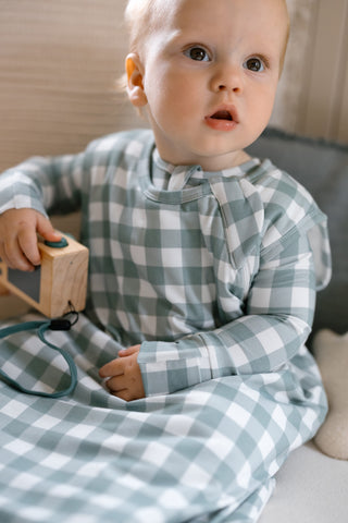 Bamboo Sleep Sac - Sage Gingham