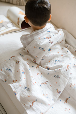 Organic Cotton Swaddle Blanket - Circus