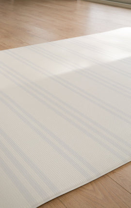 Padded Play Mat - Moroccan Grey & Blue Stripes