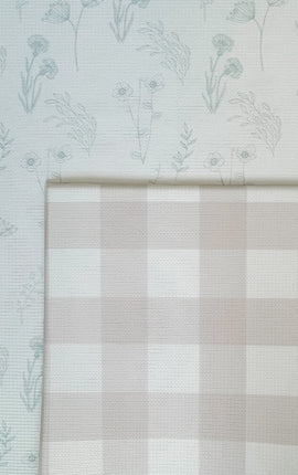 Padded Play Mat - Sage Floral & Gingham