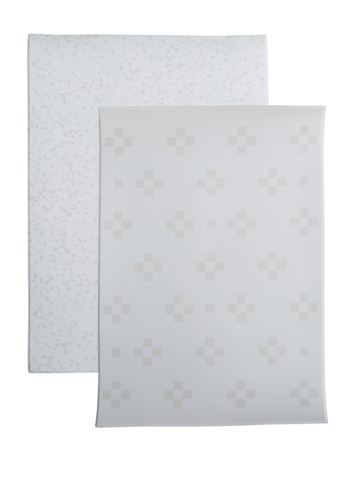 Padded Play Mat - Taupe Squares & Terrazzo – Ourson Baby
